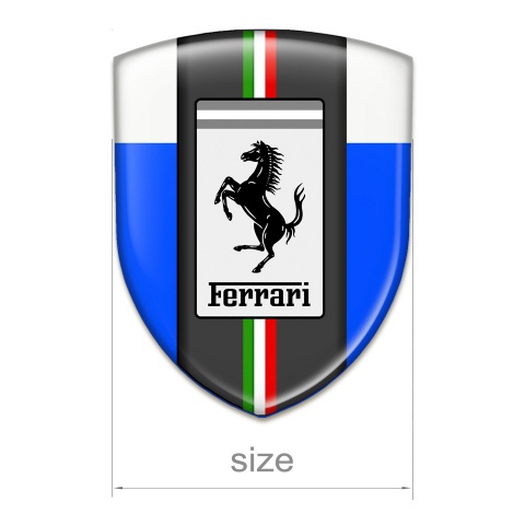 Ferrari Car Interior Badge Blue White base Edition 