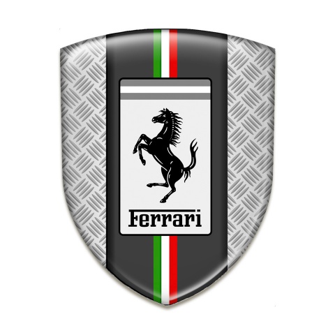 Ferrari Tuning Emblem High End Mesh Effetct Base Italian Flag Motive 
