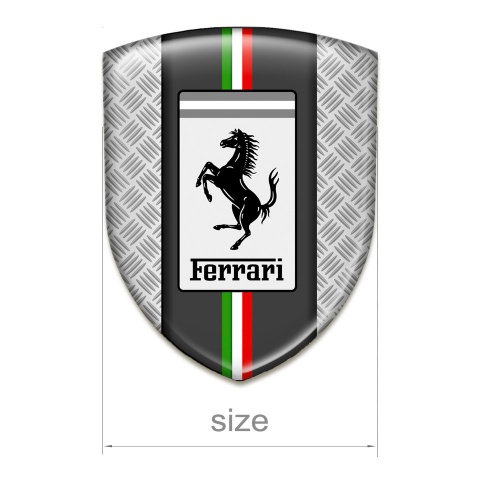 Ferrari Tuning Emblem High End Mesh Effetct Base Italian Flag Motive 