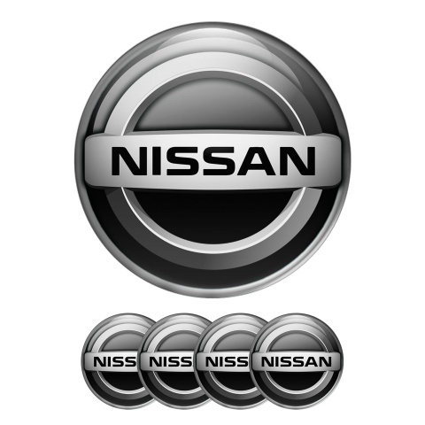 Nissan Wheel Emblems Center Cap 3D Black Edition