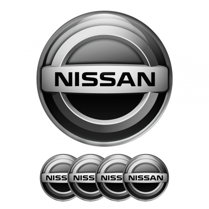 Nissan Wheel Emblems Center Cap 3D Black Edition