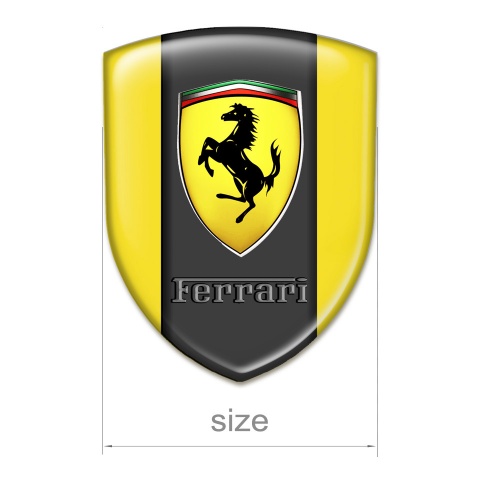 Ferrari Car Interior Badge Racing Edition Yellow Version 