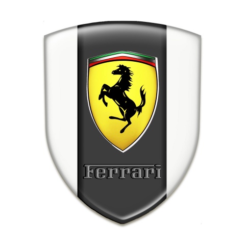 Ferrari Silicone Badge Stylish White Version 
