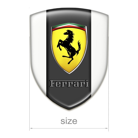 Ferrari Silicone Badge Stylish White Version 