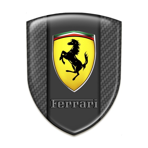 Ferrari Silicone Badge High Quality Carbon Version 