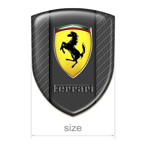Ferrari Silicone Badge High Quality Carbon Version 