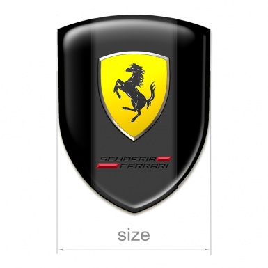 Ferrari Car Accessories Badge Black print Scuderia Style 