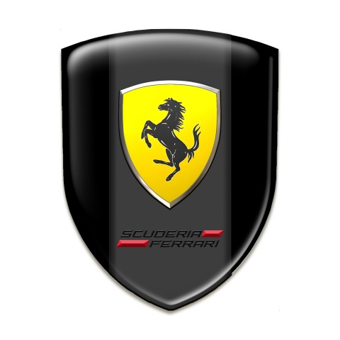Ferrari Car Accessories Badge Black print Scuderia Style 