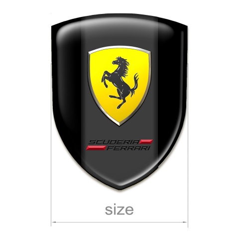 Ferrari Car Accessories Badge Black print Scuderia Style 