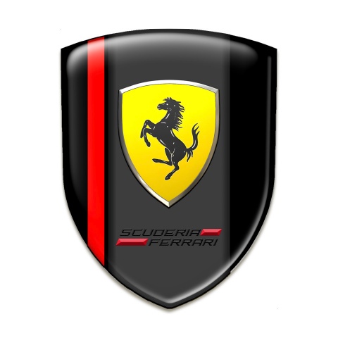 Ferrari Tuning Emblem Black Print Red Line Scuderia edition 