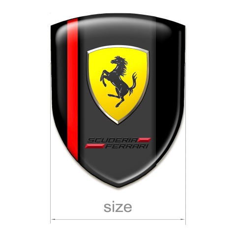 Ferrari Tuning Emblem Black Print Red Line Scuderia edition 