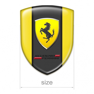 Ferrari Auto Emblem Racing Edition Yellow Print Scuderia Edition 