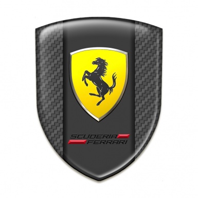 Ferrari Logo Emblem High End Carbon Print Scuderia Logo Style 