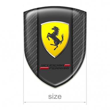 Ferrari Logo Emblem High End Carbon Print Scuderia Logo Style 