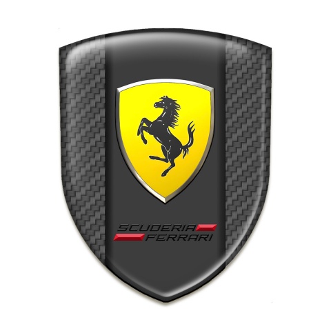 Ferrari Logo Emblem High End Carbon Print Scuderia Logo Style 