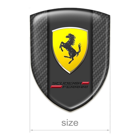 Ferrari Logo Emblem High End Carbon Print Scuderia Logo Style 