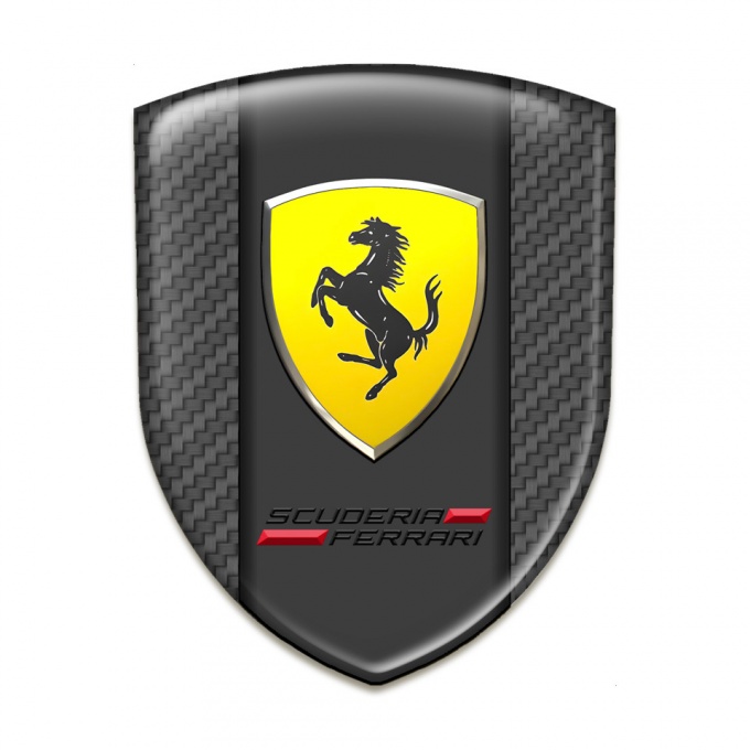 Ferrari Logo Emblem High End Carbon Print Scuderia Logo Style 