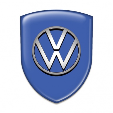 VW Emblem Badge Logo Blue design 