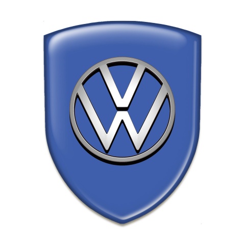 VW Emblem Badge Logo Blue design 
