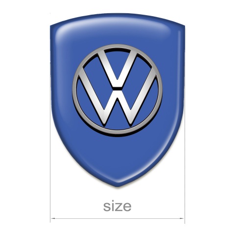 VW Emblem Badge Logo Blue design 
