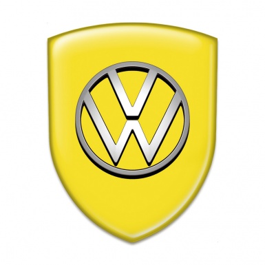 VW Tuning Emblem Premium Quality Yellow Design 