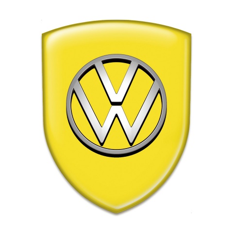 VW Tuning Emblem Premium Quality Yellow Design 
