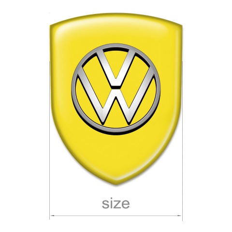 VW Tuning Emblem Premium Quality Yellow Design 
