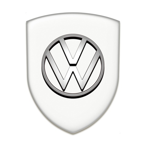 VW Domed Emblem High End White Design