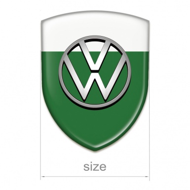 VW Silicone Emblem Racing Edition Green White Design 