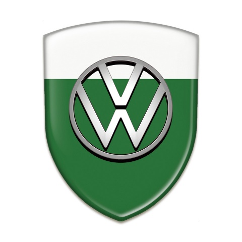 VW Silicone Emblem Racing Edition Green White Design 