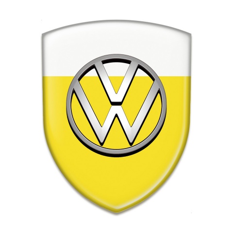 VW Emblem Exterior High End Yellow White Design 