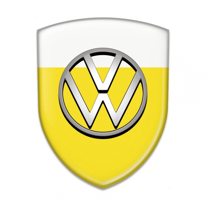 VW Emblem Exterior High End Yellow White Design 