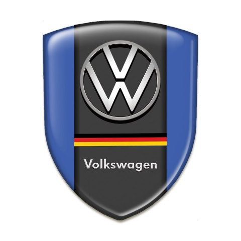 VW Car Interior Badge Navy Blue base German Flag Motive 