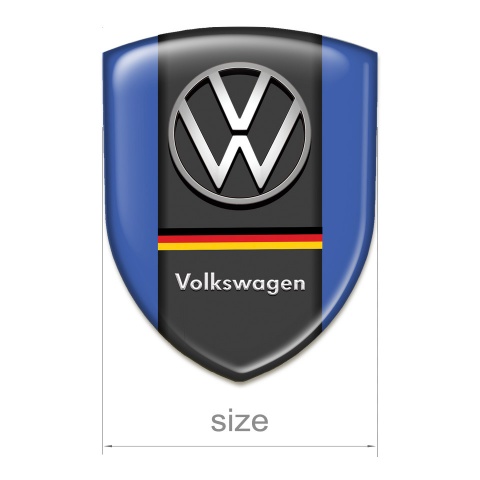 VW Car Interior Badge Navy Blue base German Flag Motive 