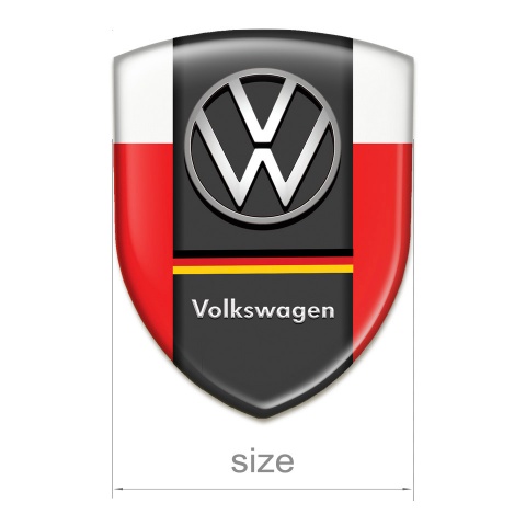 VW Silicone Shield Rede White Background German Flag Edition 