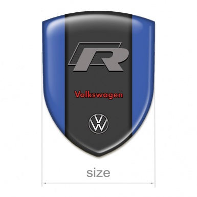 VW 3D Gel Emblem Blue Background R logo Version 