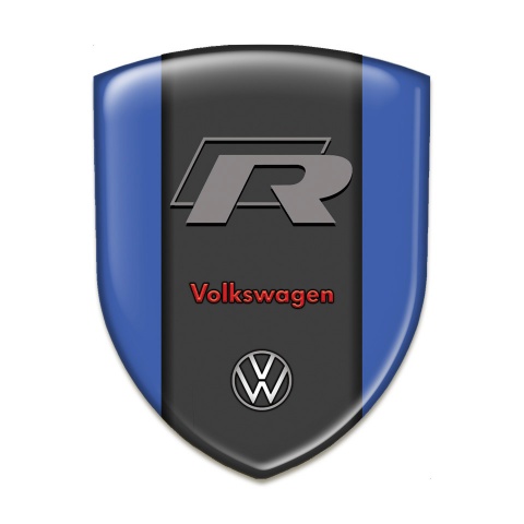 VW 3D Gel Emblem Blue Background R logo Version 