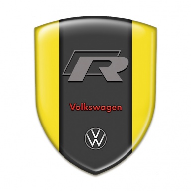 VW Emblem Exterior Yellow Warp R Logo Version 