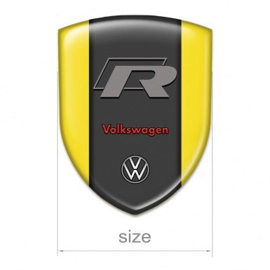 VW Emblem Exterior Yellow Warp R Logo Version 