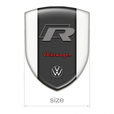 VW Emblem Interior  High End White Print and R Logo Version 
