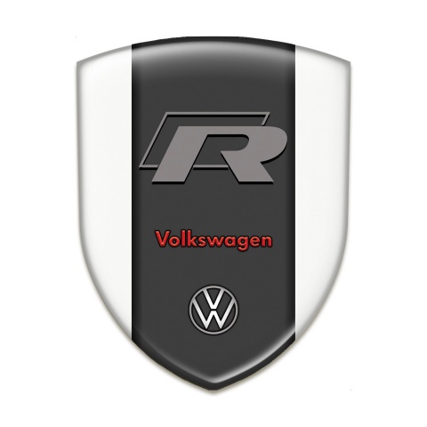 VW Emblem Interior  High End White Print and R Logo Version 