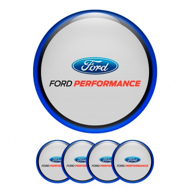 Ford Performance Wheel Emblems Center Cap Navy Ring