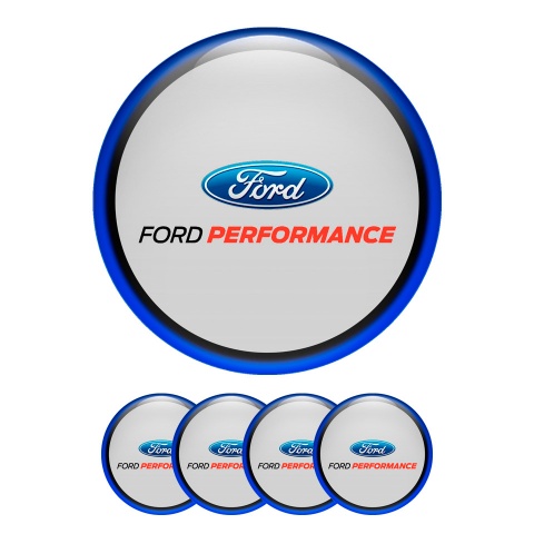 Ford Performance Wheel Emblems Center Cap Navy Ring
