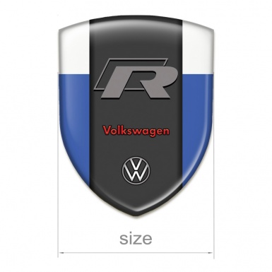 VW Self Adhesive Car logo Emblem Blue White Base R Logo Edition 
