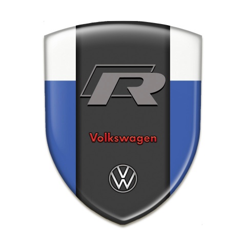 VW Self Adhesive Car logo Emblem Blue White Base R Logo Edition 