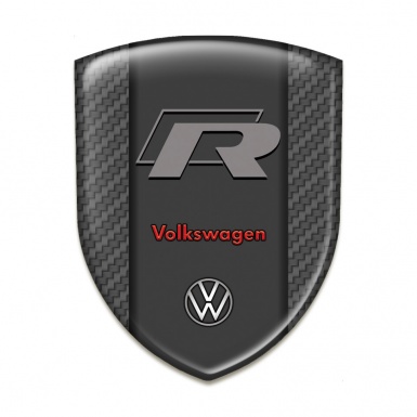 VW Auto Emblem Carbon Background R Logo Edition 