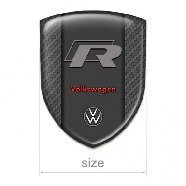 VW Auto Emblem Carbon Background R Logo Edition 