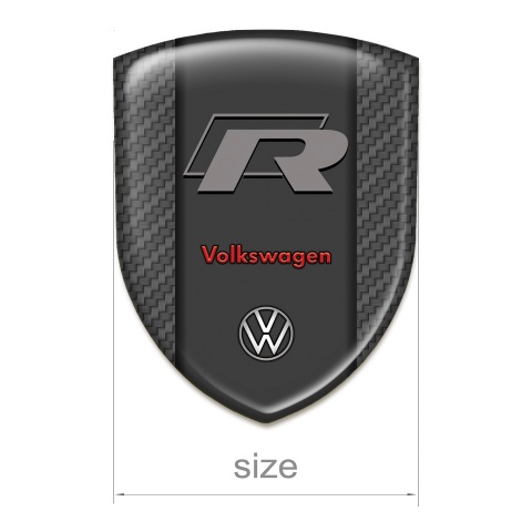 VW Auto Emblem Carbon Background R Logo Edition 