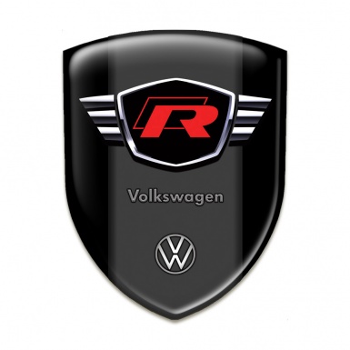VW Silicone Shield Racing Edition Black Style Red R Logo