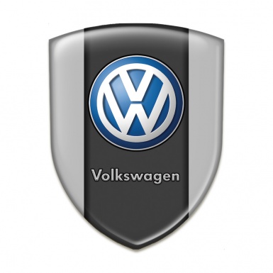 VW Domed Emblem Stylish Grey Print Classic Logo 